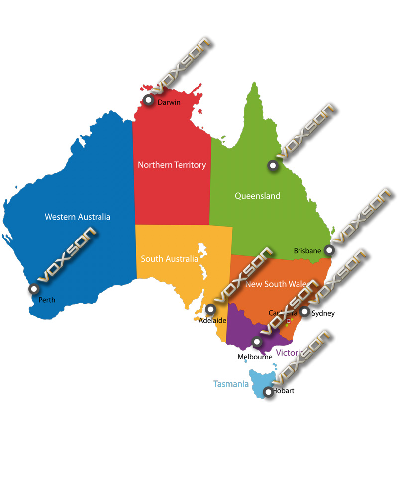 Voxson LED Signs Australia Map