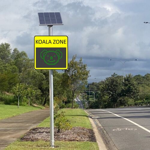 radar speed signs - koala wildlife signs
